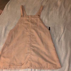 Brand new blush overall dress with pockets